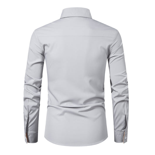 Camisa Casual de Manga Larga con Contraste de Colores - Image 84