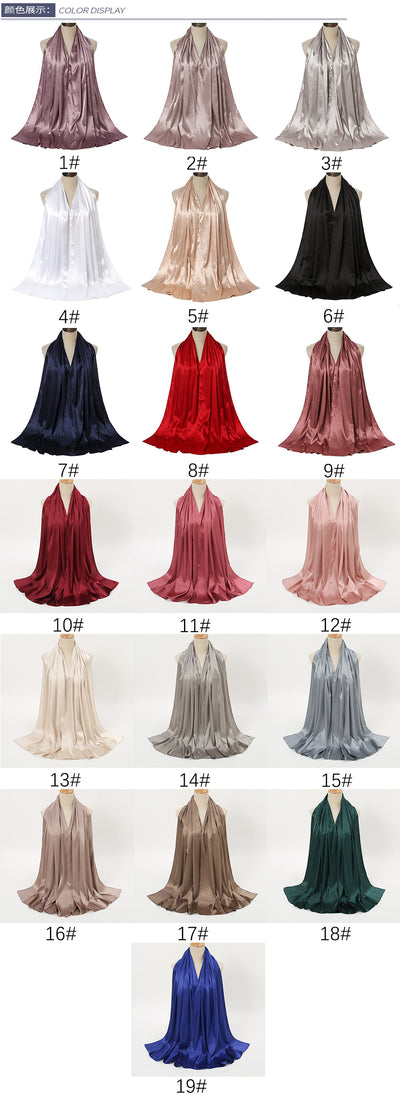 Pañuelo de Satén Monocromático Perla - Elegancia Pura - Image 33