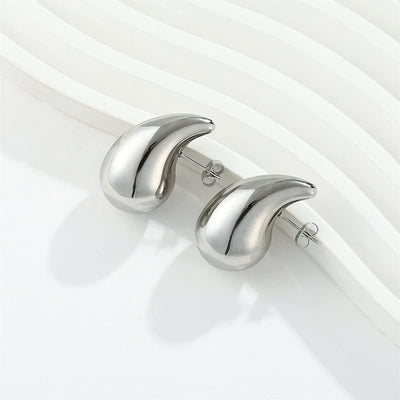 Aretes de Lujo Minimalista con Gota de Metal - Image 20