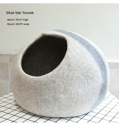Casa Gato Fieltro Lana - Juguete Acogedor para Mascotas - Image 40