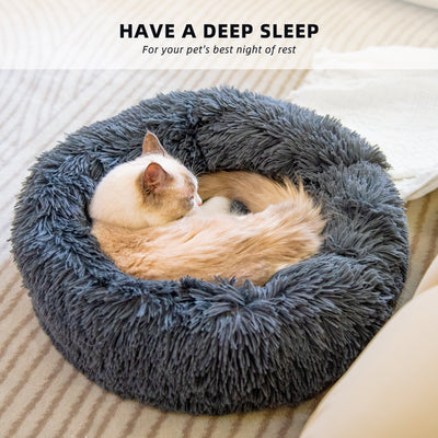 Cama Redonda de Felpa para Perros Pequeños y Gatos - Nido Acogedor Premium - Image 10