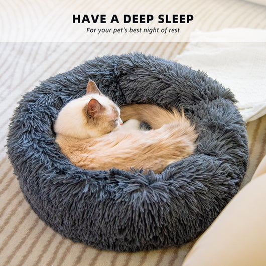 Cama Redonda de Felpa para Perros Pequeños y Gatos - Nido Acogedor Premium - Image 10