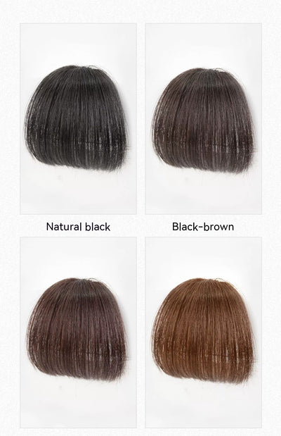 Juego de Peluca Invisible con Flequillo Recto Natural - Cabello Artificial Integrado - Image 21