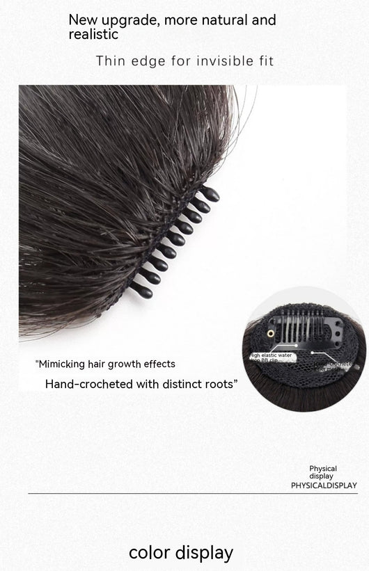 Juego de Peluca Invisible con Flequillo Recto Natural - Cabello Artificial Integrado - Image 22