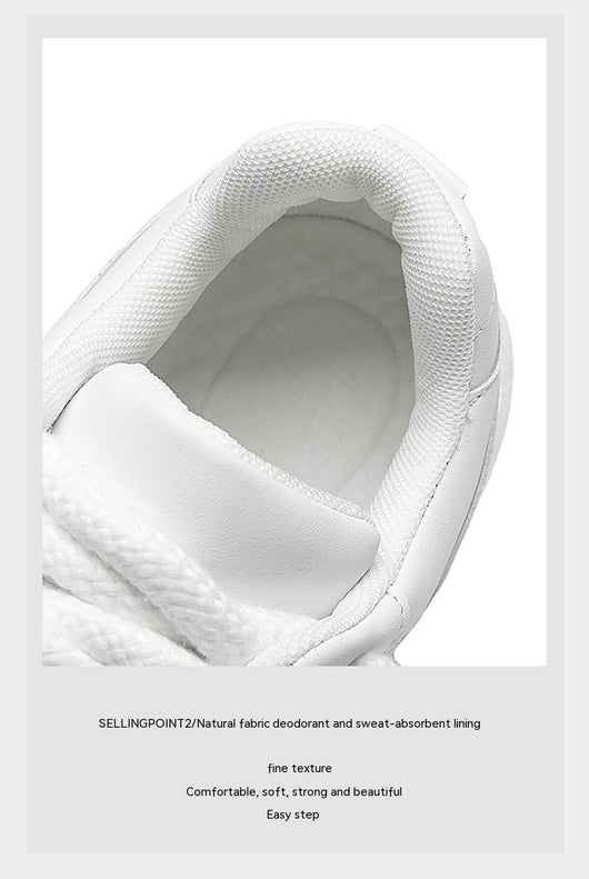 Zapatos Deportivos Blancos para Hombre con Suela Gruesa y Aumento de Altura - Image 25