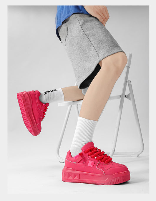 Zapatos Deportivos Blancos para Hombre con Suela Gruesa y Aumento de Altura - Image 30