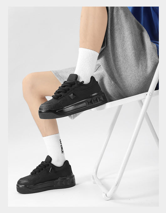 Zapatos Deportivos Blancos para Hombre con Suela Gruesa y Aumento de Altura - Image 32