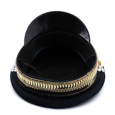 Gorro Plano Dorado con Diamantes para Fiestas y Carnavales - Image 35