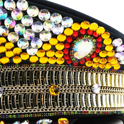 Gorro Plano Dorado con Diamantes para Fiestas y Carnavales - Image 38