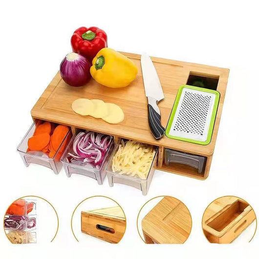 Tabla de Corte Multifuncional de Bambú con Caja de Almacenamiento - Image 11