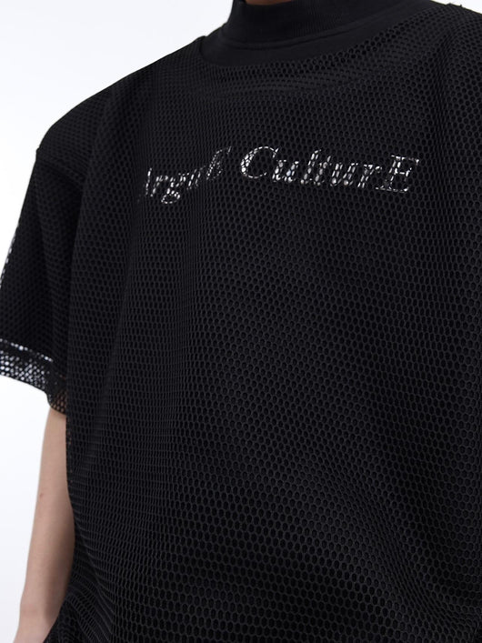 Playera de Verano con Diseño de Malla Doble y Hombros Acolchados - Image 8