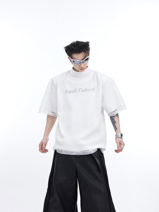Playera de Verano con Diseño de Malla Doble y Hombros Acolchados - Image 11