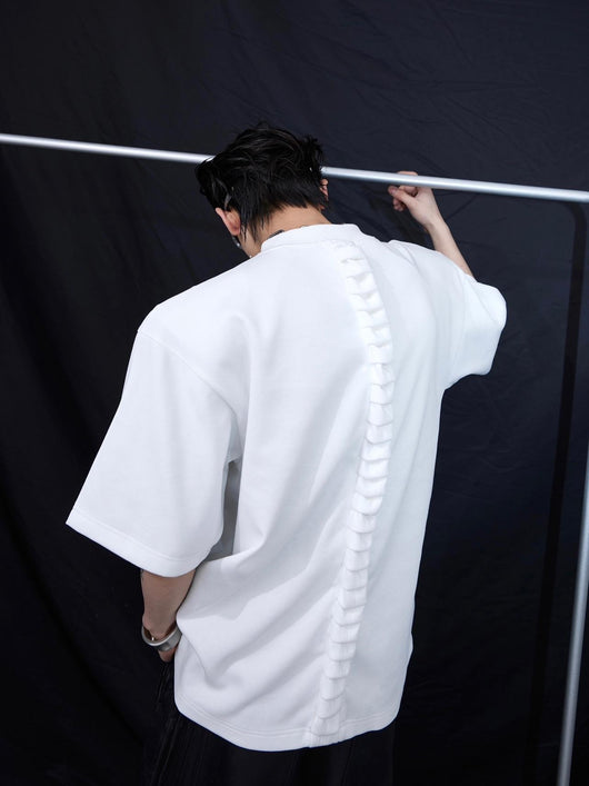 Camiseta Manga Corta con Detalles Metálicos y Hombreras Acolchadas para Hombre - Image 9