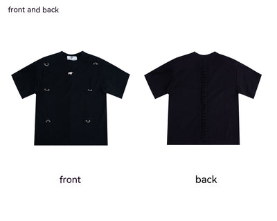 Camiseta Manga Corta con Detalles Metálicos y Hombreras Acolchadas para Hombre - Image 11