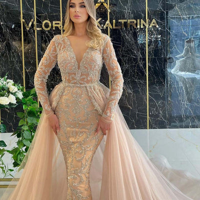 Vestido de Novia Elegante Estilo Francés con Mangas Largas - Image 8