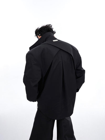 Abrigo Camisero Hombre Diseño Doble Capa Cuello Alzado con Detalles Metálicos - Image 13