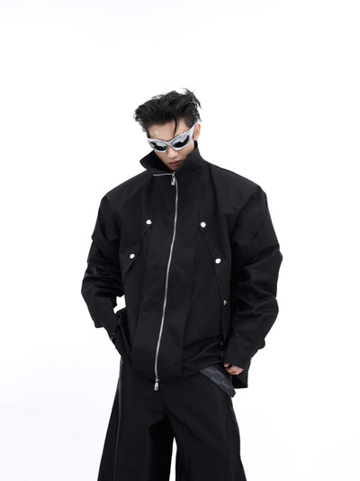 Abrigo Camisero Hombre Diseño Doble Capa Cuello Alzado con Detalles Metálicos - Image 16