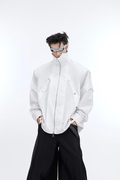 Abrigo Camisero Hombre Diseño Doble Capa Cuello Alzado con Detalles Metálicos - Image 17