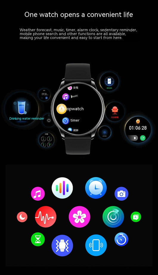 Reloj Inteligente Redondo con Llamadas Bluetooth y Monitoreo de Salud - Image 40