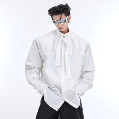 Camisa Plisada de Diseño Estructurado con Cintas Decorativas - Image 15