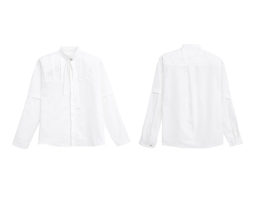 Camisa Plisada de Diseño Estructurado con Cintas Decorativas - Image 16