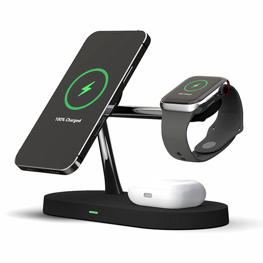 Estación de Carga Magnética 5 en 1: Cargador Inalámbrico 15W para Reloj, Auriculares y Celular - Image 17
