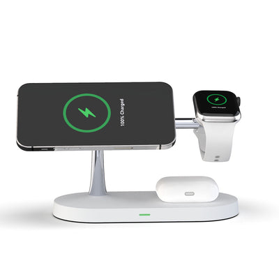 Estación de Carga Magnética 5 en 1: Cargador Inalámbrico 15W para Reloj, Auriculares y Celular - Image 18