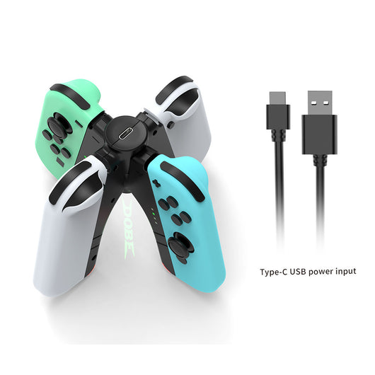 Cargador Múltiple 4 en 1 para Controles Nintendo Switch - Base de Carga Rápida - Image 37