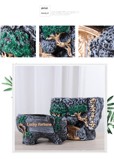 Maceta Personalizada Retro para Plantas Bonsái - Pachira, Ficus y Pothos - Image 10