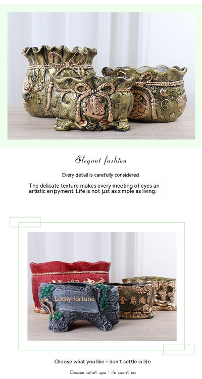 Maceta Personalizada Retro para Plantas Bonsái - Pachira, Ficus y Pothos - Image 11