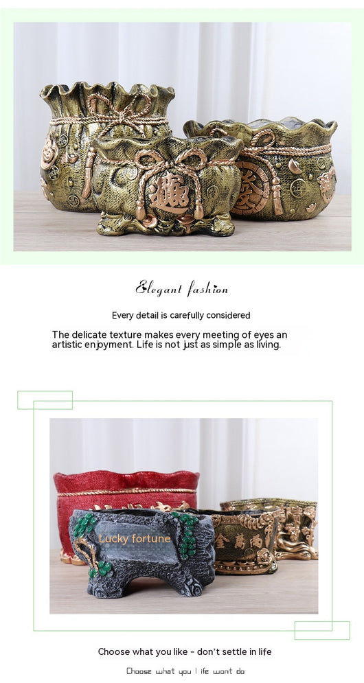 Maceta Personalizada Retro para Plantas Bonsái - Pachira, Ficus y Pothos - Image 11