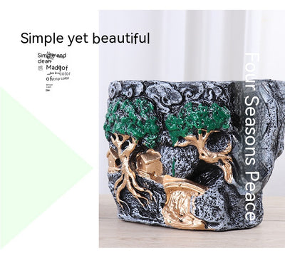 Maceta Personalizada Retro para Plantas Bonsái - Pachira, Ficus y Pothos - Image 13