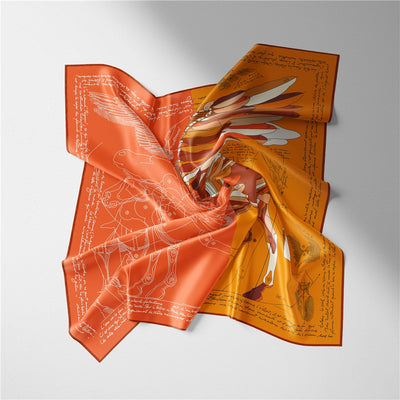 Pañuelo de Seda Estampado Minimalista - Elegancia Versátil - Image 60