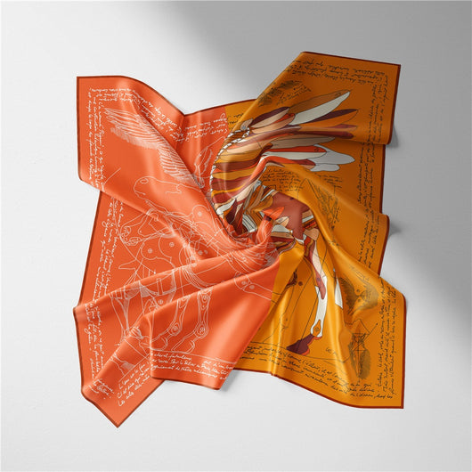 Pañuelo de Seda Estampado Minimalista - Elegancia Versátil - Image 60