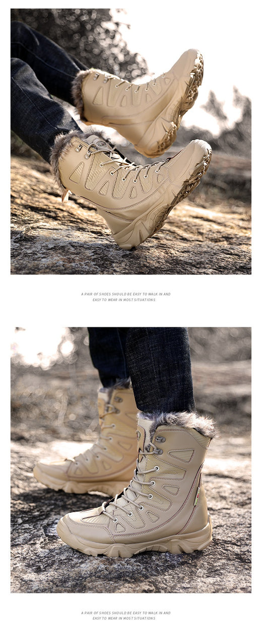 Botas de Invierno Forradas en Algodón con Forro Polar - Caña Alta Cálidas - Image 30
