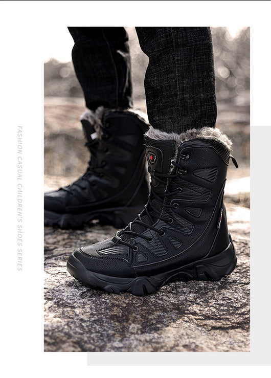 Botas de Invierno Forradas en Algodón con Forro Polar - Caña Alta Cálidas - Image 44