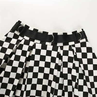 Falda de Cuadros Blanco y Negro - Image 18