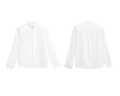 Camisa Plisada de Diseño Estructurado con Cintas Decorativas - Image 26