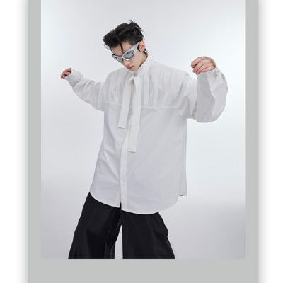 Camisa Plisada de Diseño Estructurado con Cintas Decorativas - Image 28