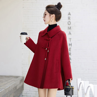 Abrigo de Lana Suelto Retro para Mujer - Image 16
