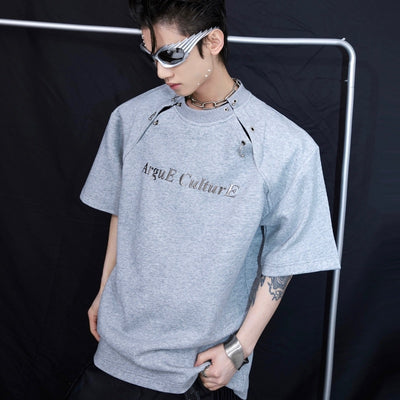 Blusa Manga Corta con Diseño Calado y Abertura Lateral - Image 16