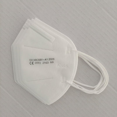 Stack of red KN95 protective masks with white ear loops, showing FFP2 certification and '10pcs' text. - Image 26