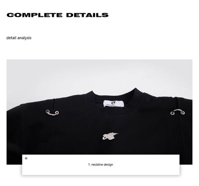 Camiseta Manga Corta con Detalles Metálicos y Hombreras Acolchadas para Hombre - Image 17