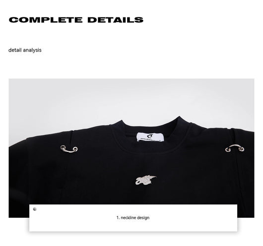 Camiseta Manga Corta con Detalles Metálicos y Hombreras Acolchadas para Hombre - Image 17