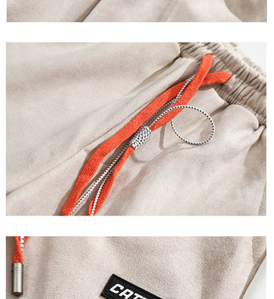 Pantalón Suelto de Gamuza con Contraste de Colores y Cintura Ajustable - Image 22