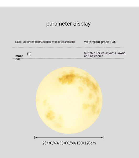 Lámpara Lunar para Patio Exterior Resistente al Agua - Image 16