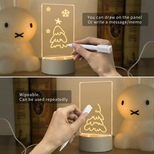 Tablero Luminoso LED USB para Escritorio con Luz Nocturna y Escritura Manual - Image 12