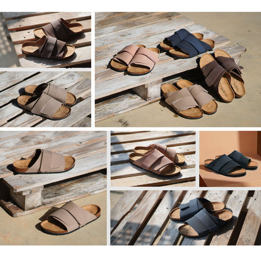 Sandalias de Pareja con Corcho y Cuero para Playa - Image 23