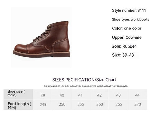 Botas Militares Martin de Cuero Engrasado para Hombre - Estilo Retro Worker - Image 31
