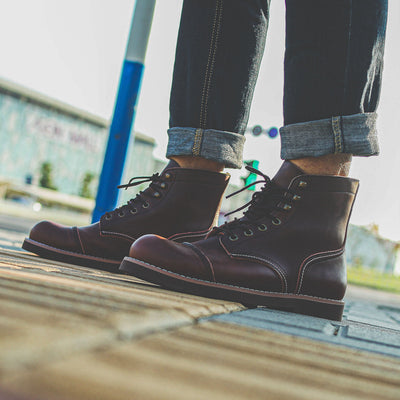 Botas Militares Martin de Cuero Engrasado para Hombre - Estilo Retro Worker - Image 34